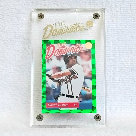 1993 Donruss David Justice Elite Dominator Holo Card 5 of 20 LE 0800/5000!! - Picture 1 of 2